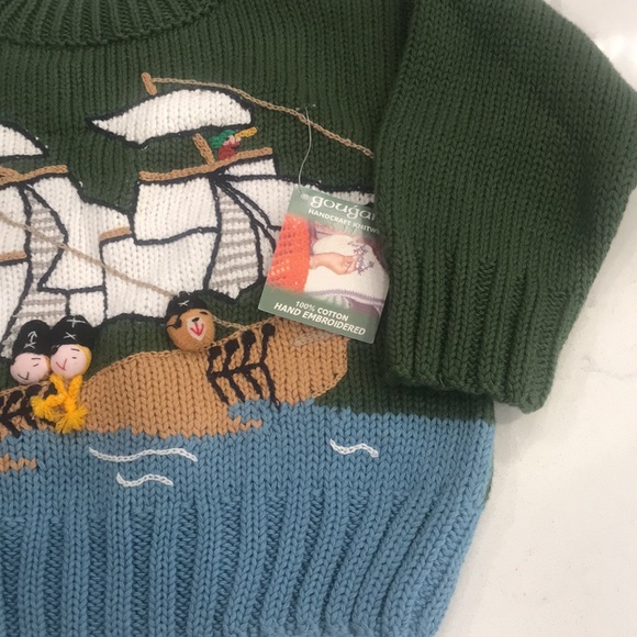 Handmade Knitwear NEW Gougane Toddler sz 2 Cotton Sweater - Picture 6 of 10